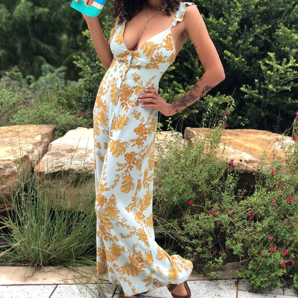 Blue and Gold Jumpsuit